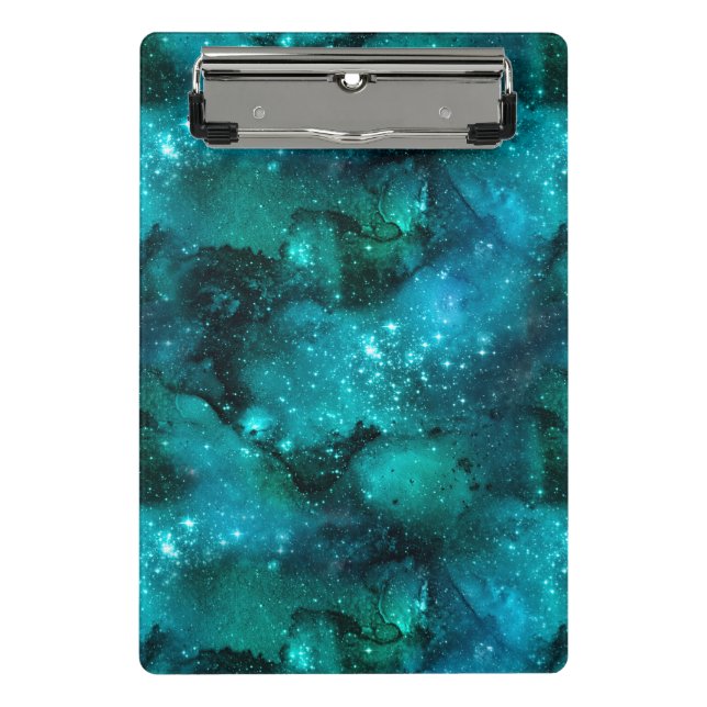 Mini Porte-bloc Teal Galaxy Series Design 6 (Devant)