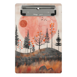 Mini Porte-bloc Terre cuite Lune Cuivre Automne Folklore Forestier