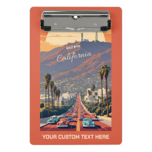 Mini Porte-bloc Texte personnalisé Hollywood Californie
