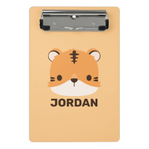 Mini Porte-bloc Tigre mignon avec nom personnalisé