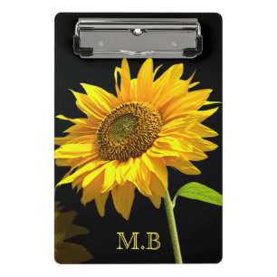 Mini Porte-bloc Tournesol lumineux sur fond noir