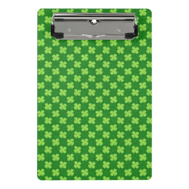 Mini Porte-bloc Trèfle Vert Paillettes (Devant)