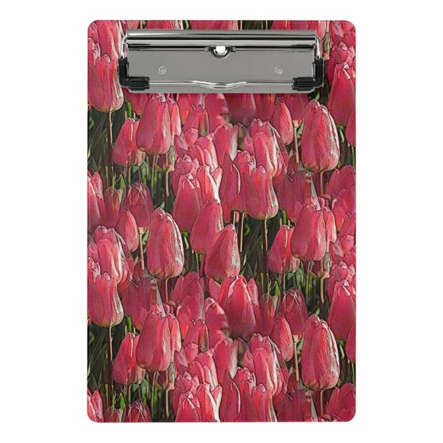 Mini Porte-bloc Tulipes roses florales (Devant)