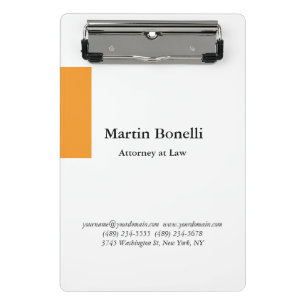 Mini Porte-bloc Unique Classique Simple Orange & Blanc