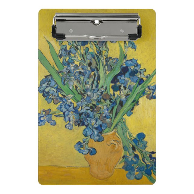 Mini Porte-bloc Vase de Van Gogh avec Iris Classic Impressionnisme (Devant)