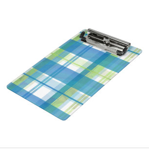 Mini Porte-bloc Vert et bleu de plaid de Madras