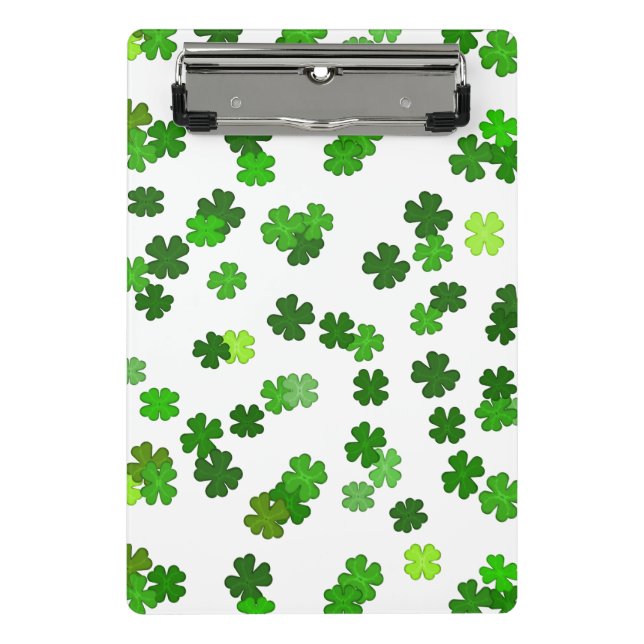 Mini Porte-bloc Vert Kelly « Shamrocks Falling » (Devant)