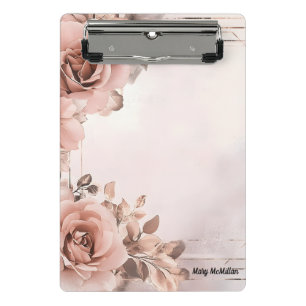 Mini Porte-bloc Vieux Roses Beau Arrière - plan Floral Valentine