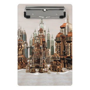 Mini Porte-bloc Ville de fantasy futuriste Art de paysage urbain S