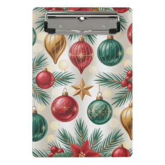 Mini Porte-bloc Vintage Christmas Ornaments and Pine