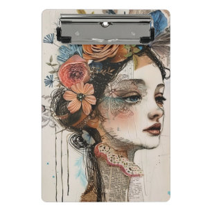 Mini Porte-bloc Visage de collage de scrapbook vintage (2)