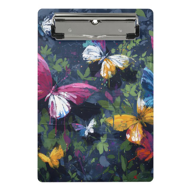 Mini Porte-bloc Vol de papillon abstrait vibrant (1) (Devant)