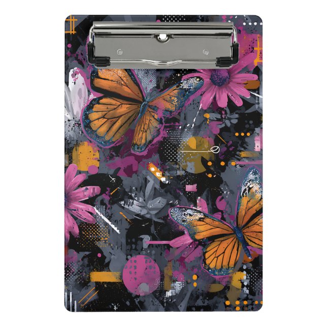 Mini Porte-bloc Vol de papillon abstrait vibrant (4) (Devant)