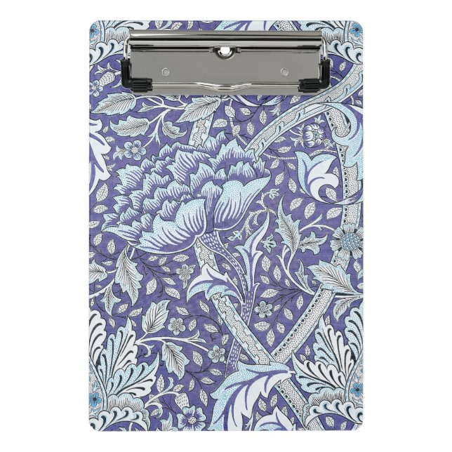 Mini Porte-bloc William Morris Windrush Motif Bleu Floral (Devant)