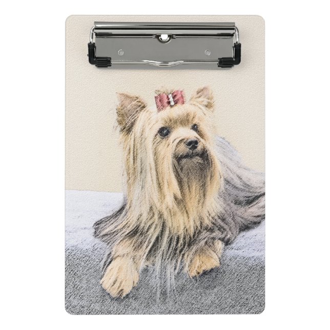 Mini Porte-bloc Yorkshire Terrier Peinture - Cute Original Chien A (Devant)