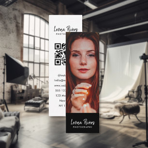 Mini Portrait QR Code Photographe Carte de visite