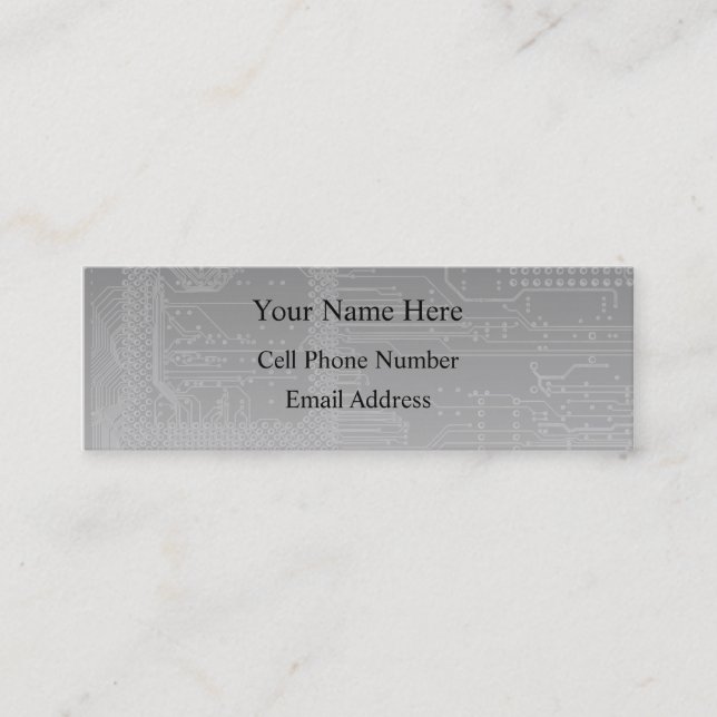 Mini Profil et carte de visite d'entretien de (Devant)