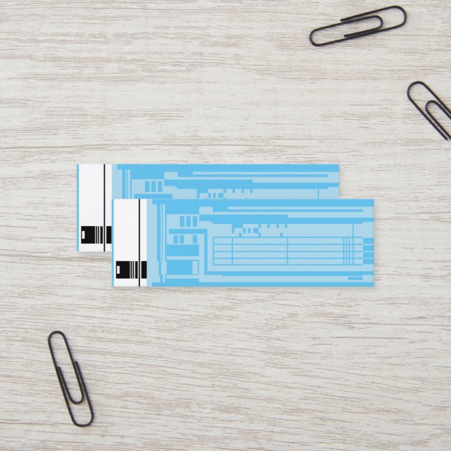 Mini Puce isolée, Carte de visite 3,0 po x 1,0 po (Devant/Arrière en situation)