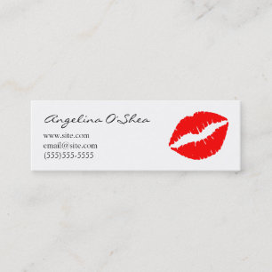 Mini Red Lipstick Carte de visite maigre