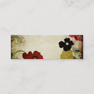Mini Rétro carte de visite de fleurs