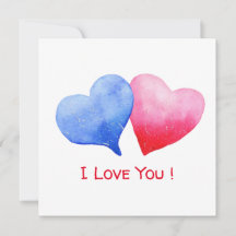 Mini romantique I Love You cartes postales