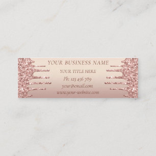 Mini Rose Carte de visite Gold Personnalisé Votre Nom I