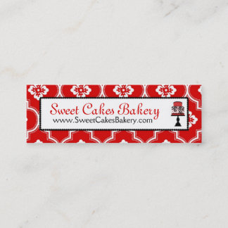 Mini Rouge maigre de carte de visite de gâteau doux