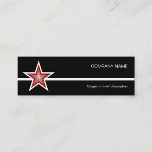 Mini Rouge Star ligne blanche carte de visite noir maig