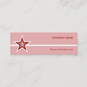 Mini Rouge Star ligne blanche carte de visite rose maig