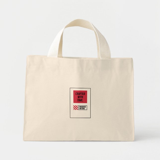 Mini sac fourre-tout Crafted With Time (Devant)