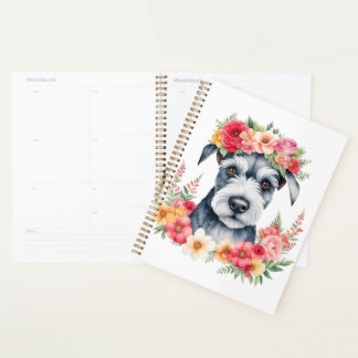 Mini Schnauzer Floral