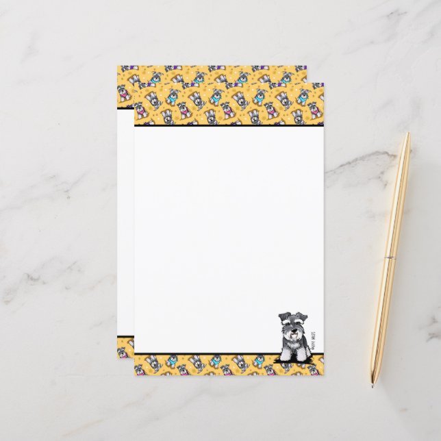 Mini Schnauzer Sunshine (Devant/Arrière en situation)