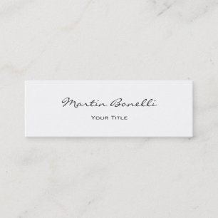 Mini Script couleur blanche Carte de visite tendance ch