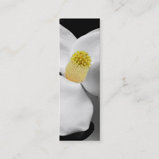 Mini Signet de carte de visite de fleur de magnolia (Devant)