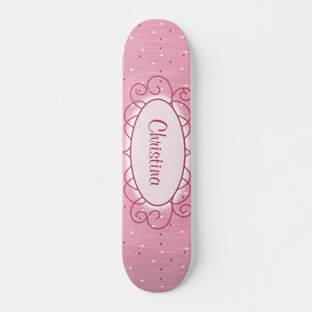 Mini Skateboard Hearts & Love (Devant)