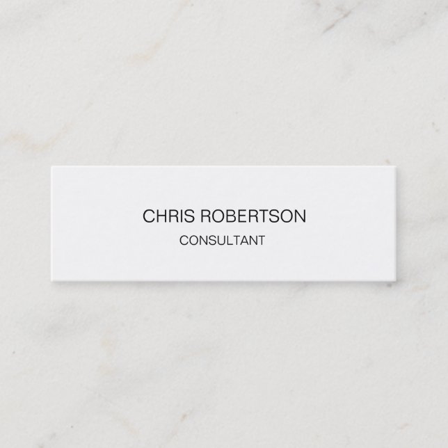 Mini Slim Folio Light Carte de Visite Recto-Verso Blanc (Devant)