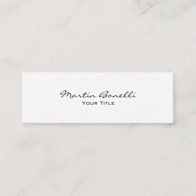 Mini Slim Unique Moderne Linge Carte de visite tendance (Devant)