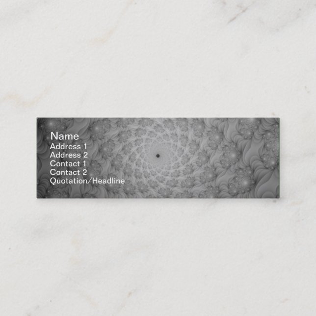 Mini Spirale des spirales en Carte de visite monochrome (Devant)