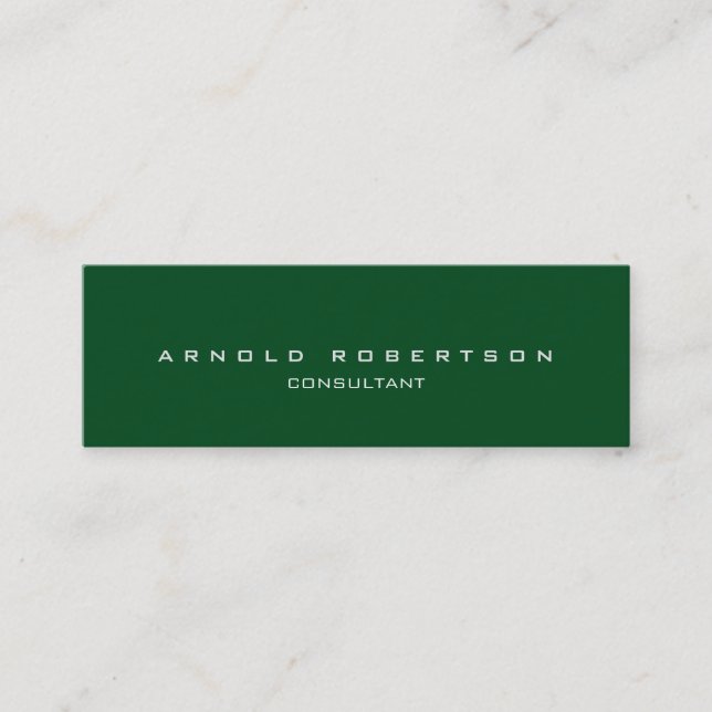 Mini Style Carte de visite professionnel mince vert cla (Devant)