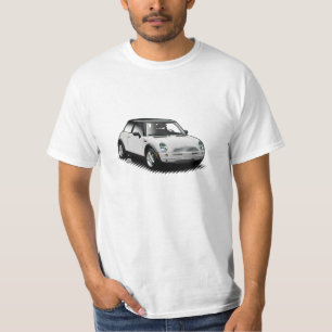 Mini T-shirt moderne blanc de voiture