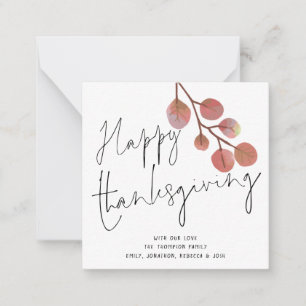 MINI TAILLE Simple Foliage Carte Bon thanksgiving