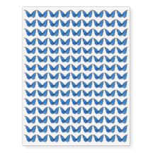 Mini tatouages de papillon bleu par le