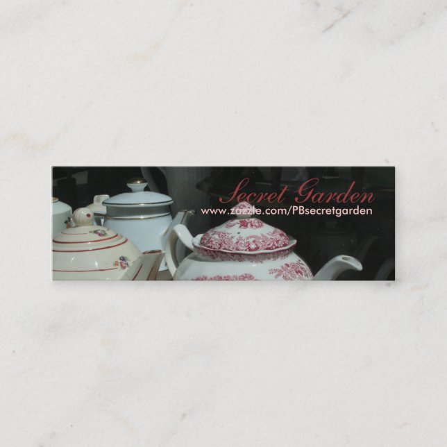 Mini Teapot anglais vintage Carte de visite 1 (Devant)