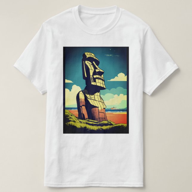 Mini-Tee Moai - T-Shirt Rapa Nui Design (Design devant)