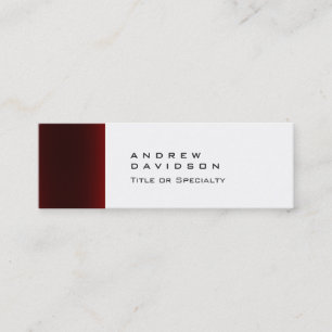 Mini Tendance maigre Rouge Blanc Plat Carte de visite é