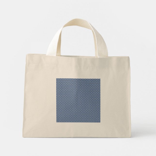 MINI TOTE BAG 藍色の波小紋 (Dos)