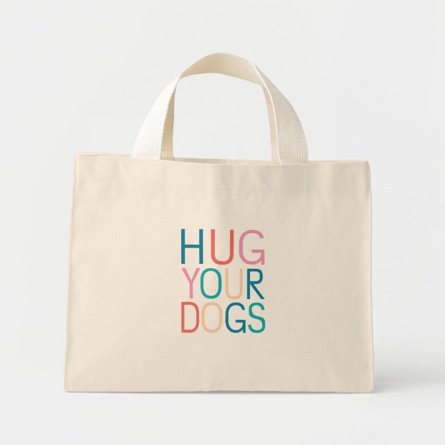 Mini Tote Bag Accrochez vos chiens (Devant)