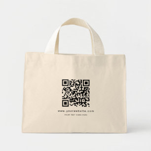 Mini Tote Bag Adresse du site Web du code QR Téléchargez votre M