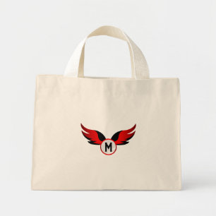 Mini Tote Bag Aile d'aigle rouge avec nom personnalisé