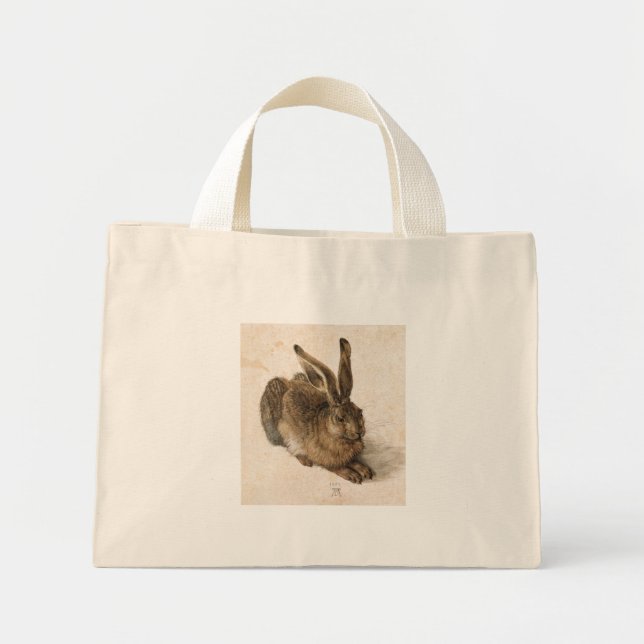 Mini Tote Bag Albrecht Dürer - Junger Hase (Young Hare), 1502 (Devant)